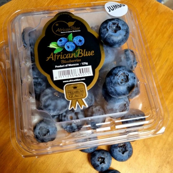 AFRICANBLUE PREMIUM JUMBO BLUEBERRY-SOUTH AFRICA/125GX12